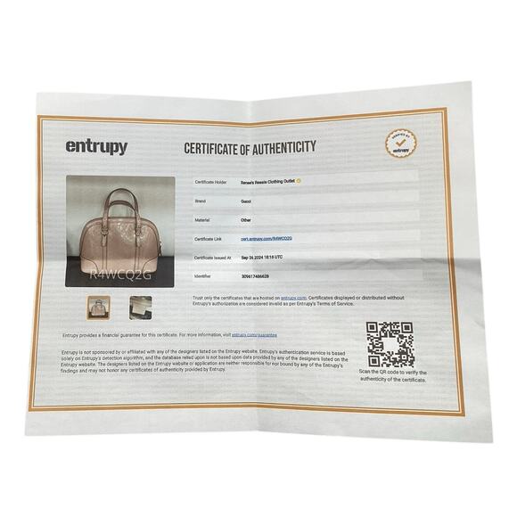 Gucci Nice Microguccissima Patent Leather Small Top Handle Bag in Dusty Rose - Picture 8 of 8